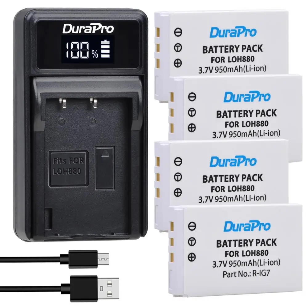 950Mah R-Ig7 Loh880 Batterie Per Foto/Videocamera + Caricabatterie Usb Per Logitech Harmony Loh880 900 720 850 880 885 890 Pro H880 Telecomando Univer