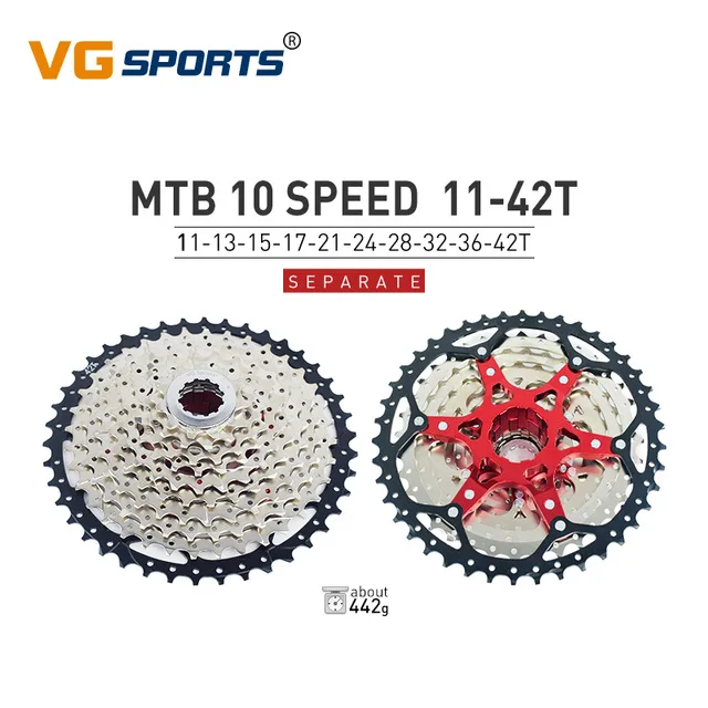 10s 11-42T MTB Кассета для sram gx 10 11 12 Скоростей Сверхлегкий свободного хода для m6000 xtr m9000 k7 11v slx 10s 11s 12 s MTB кассета свободного хода - Цвет: 10s 11-42T