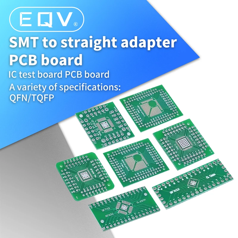 QFN TQFP LQFP FQFP 32 44 48 56 64 80 100 turn DIP/SMD to DIP IC adapter Socket TSSOP SOIC SSOP Board Converter Plate 0.5mm 0.8mm |