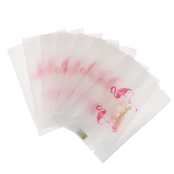 

100pcs 5.5*8.5cm Sealing Bags Plastic Cookie Bag Small Gift Creative Flamingo Candy Nougat Package Biscuits Baking Accessories