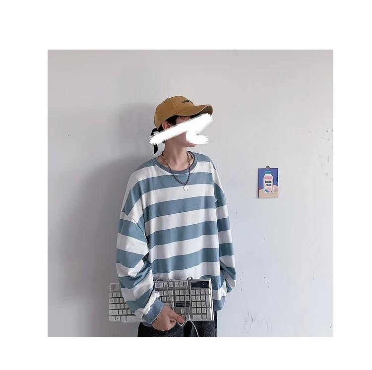 Men's 13 Color Full High-quality Coats Stripe Printing Hoodies Mens Cotton Clothes Pullover Casual Loose Sweatshirts Size M-5XL