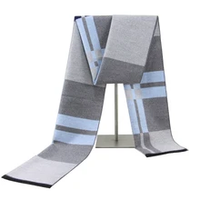 Scarf for Men,New Style for Autumn and Winter Men's Scarf, Striped Scarf, Korean-Style Business Scarf, Cotton Scarf, Warm Scarf