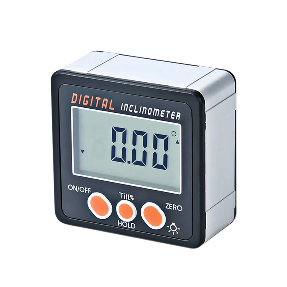 

Electronic Protractor Digital Inclinometer 0-360 Aluminum Alloy Digital Bevel Box Angle Gauge Meter Magnets Base Measuring tool