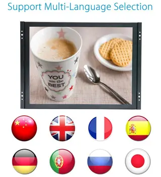 

narrow frame slim mini TV 10 inch car lcd monitor with VGA