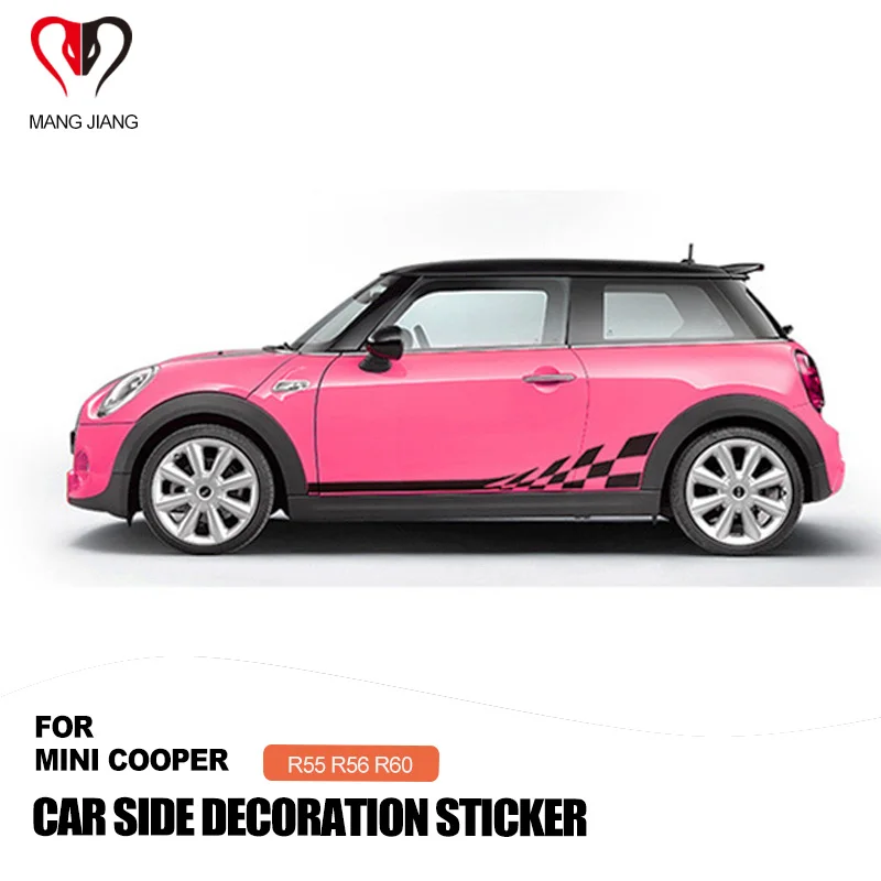 

Наклейки на боковые двери автомобиля Mini Cooper R60 F60 R56, полностью наклейки, виниловые модифицированные автомобильные стильные индивидуальные автомобильные аксессуары