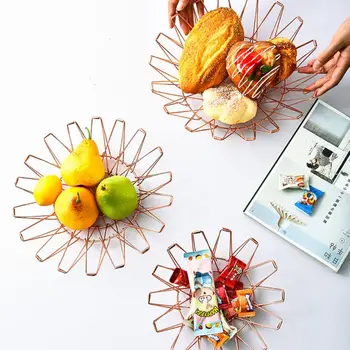 

Creative Fruit Bowl Basket Snack Tray Storage Holder Multifunctional for Living Room Dining Table Decoration