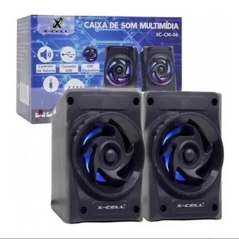 Caixa de som gamer Rgb P2 Hyper XC-CM-06