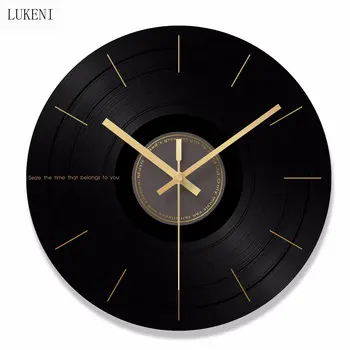 

29.5CM Black film Tempered glass wall clock Home Decor Wall Decor