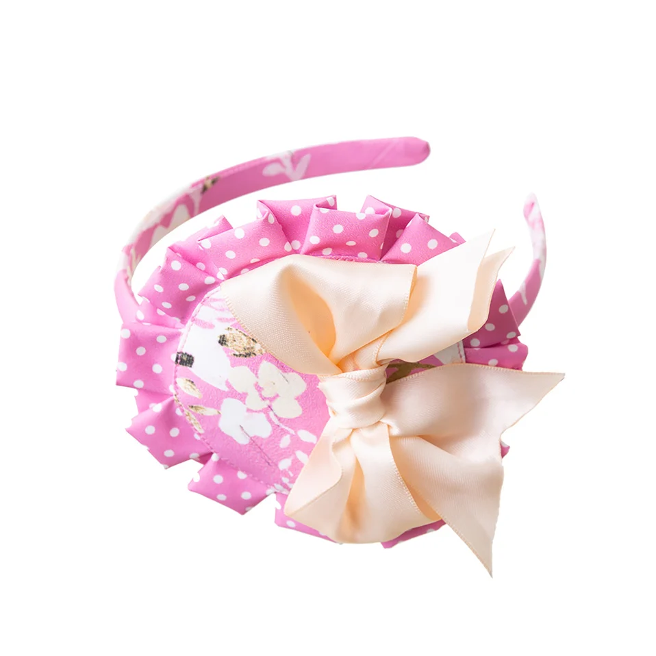 Pettigirl Girls повязки на голову розового цвета изысканный девочек и повязка на голову ручной работы для девочек аксессуары для детей; подарок на день рождения