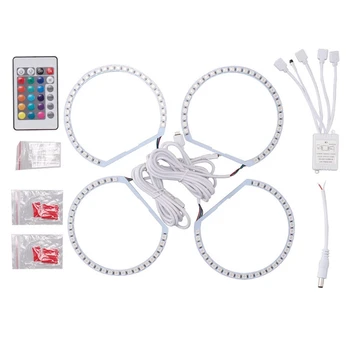 

Headlight Multi-color RGB LED Angel Eyes Ring Eye DRL Remote Control For BMW E36 E46 Projector Accessories