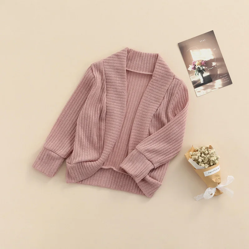 Ma&Baby 1-6Y Children Kid Baby Girls Knitted Cardigan Long Sleeve Sweaters Autumn Spring Clothing Costumes DB88