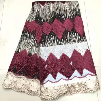 

Yellow New Designs African French Lace Fabric High Quality Nigeria French Net Lace 2018 With Stones beads For Women sky blue(DP4