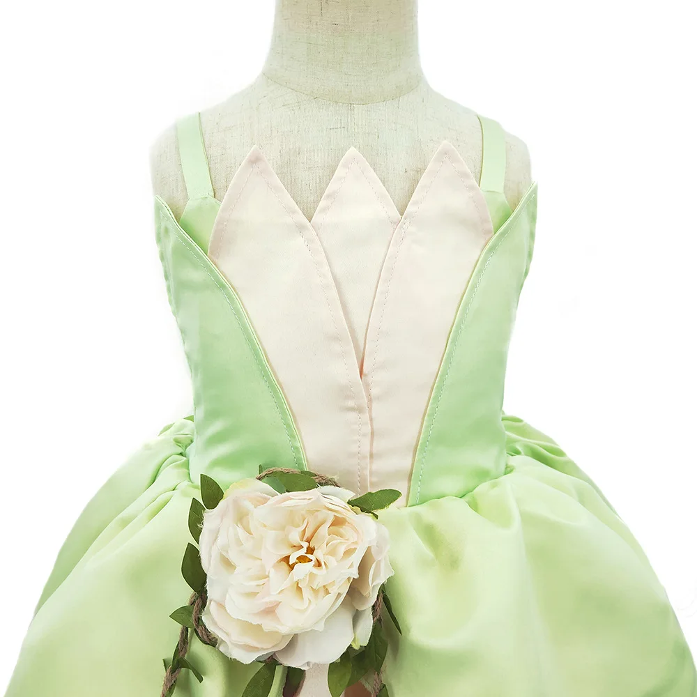 newborn baby girl skirt The Princess and the Frog Costume for Kids Girls Tiana Dress Carnival Tiana Dress Up Dresses Girl Princess Role Playing Dresses beautiful baby dresses