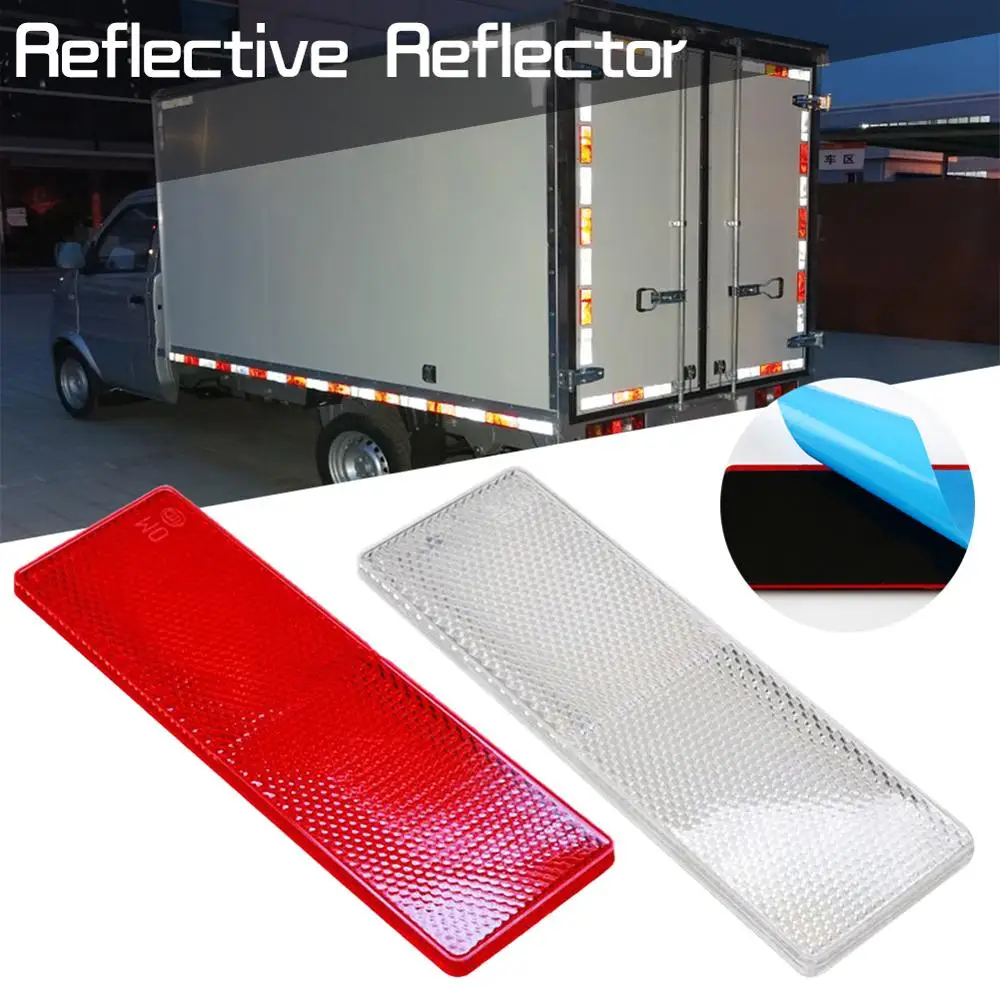 20 Pcs Large Adhesive Stick On Safety Reflectors Red for Car Motorcycle Trailer