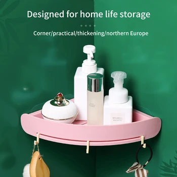 

Bathroom Shelf Shampoo Holder Qrganizer Snap Up Corner Shelf Bathroom Plastic Corner Shelf Shower Storage Wall Holder