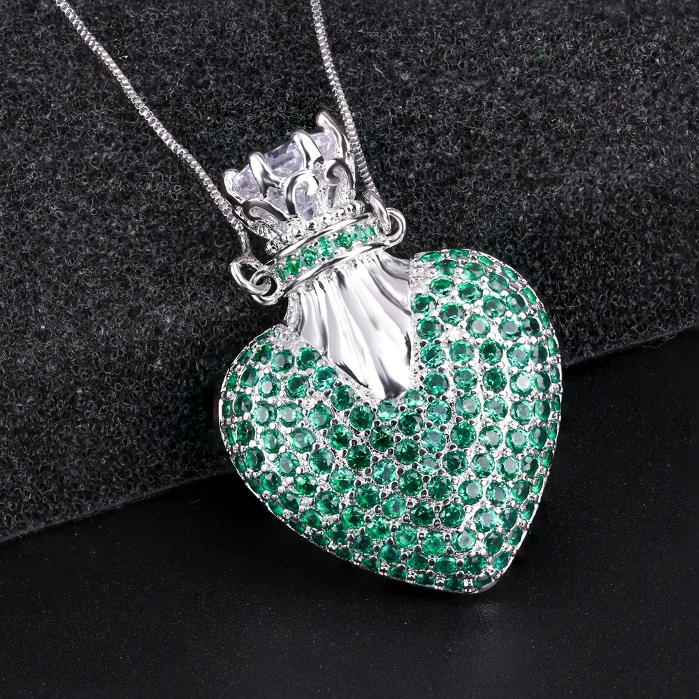 Ожерелье с сердечком Newranos ожерелье кулоном из кубического циркония модное