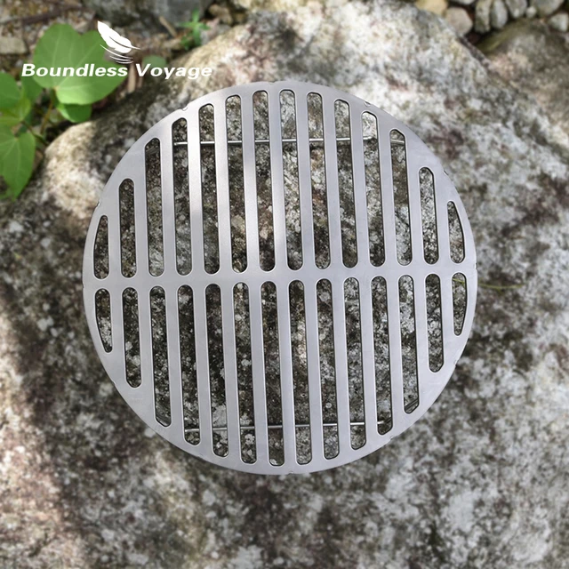 Határtalan Út Hajtogató Tábortűz Grill Titán Kerek Grillhálózat Lábakkal, Táskát Hordozó Faszén Gridiron Ti15161B - Image 5