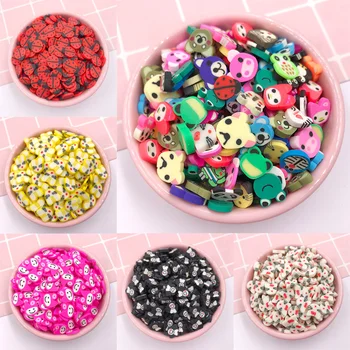 

100g/lot 1CM Cartoon Animal Slices Polymer Hot Clay Sprinkles for Crafts Phone Decoration DIY Slime Crystal Mud Filling