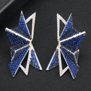 

GODKI Jimbora Geometric Luxury Noble Earrings Trendy Zircon Wedding Engagement Party Dubai Earrings for Women Bridal Jewelry