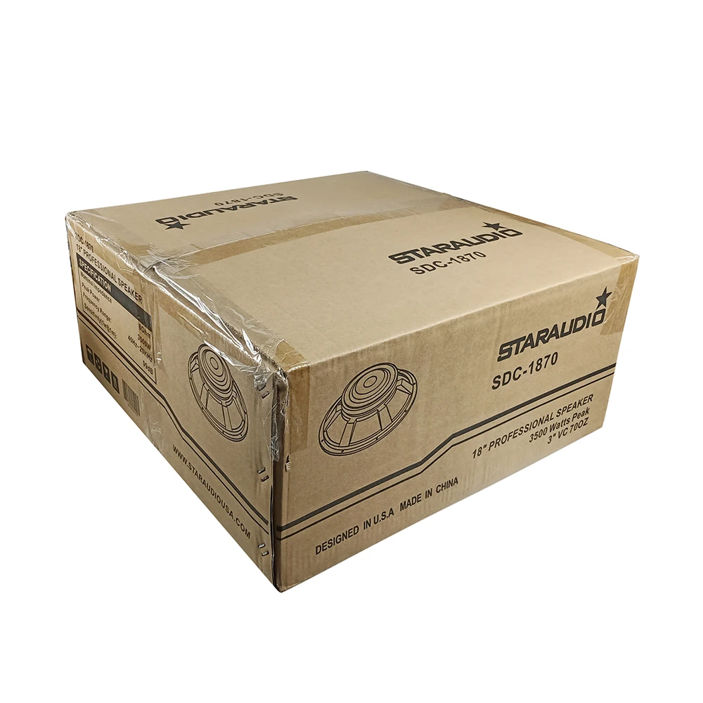 package of the 18 inch subwoofer 