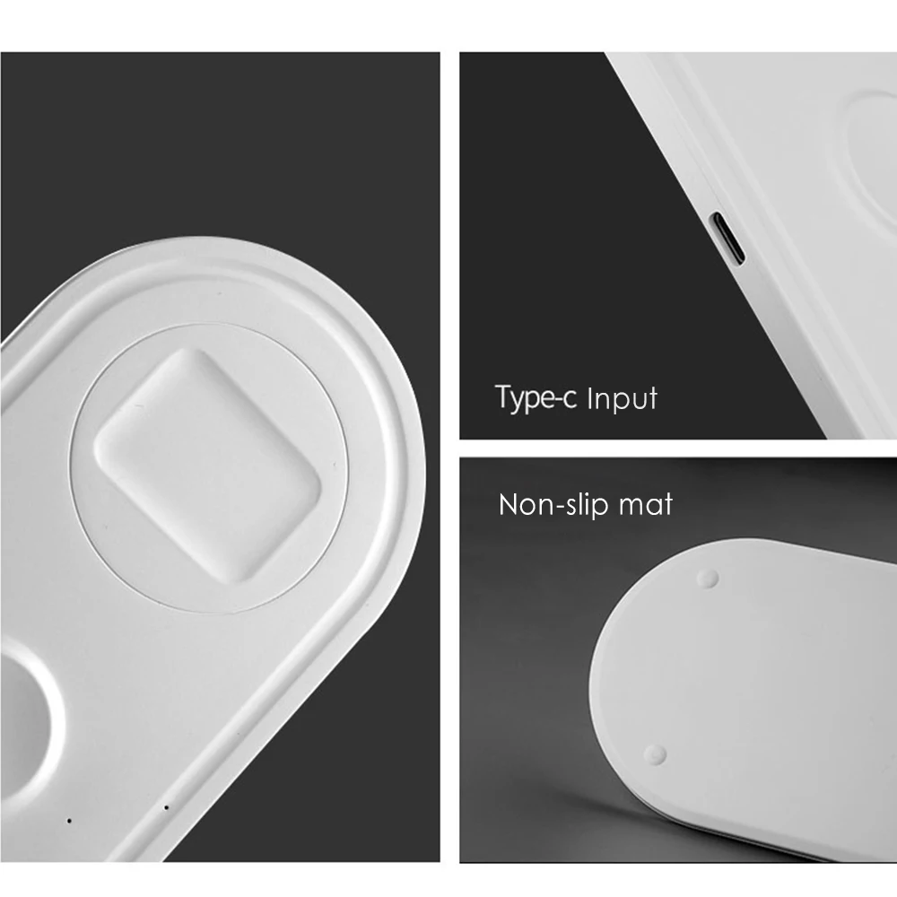 Беспроводное зарядное устройство Rovtop для IPhone X XS MAX XR 8 быстрая Беспроводная Полная нагрузка 3 в 1 Зарядная панель для Airpods Apple Watch 4 3 2