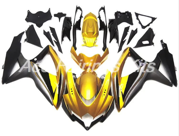 

New TOP (Injection molding) ABS Fairing Kits Fit For Suzuki GSX-R600 GSX-R750 K8 2008 2009 2010 Fairings set black golden