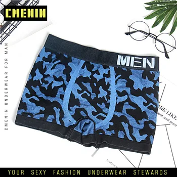 

2020 New Breathable Sexy Men Underwear Boxer Shorts Striped Underware Cotton Mens Boxershorts Underware Boxers Freegun M0039
