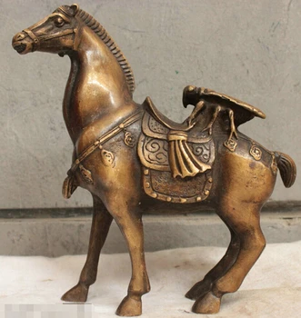 

++++ free shipping Chinese China Folk Culture Pure Handmade Old Bronze Brass Statue Horse Sculpture