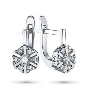 

Earrings in white gold with diamonds