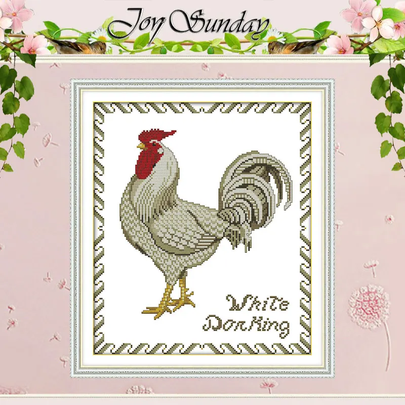 The White Cock Patterns Counted Cross Stitch 11 14CT Sets Wholesale Chinese Cross-stitch Kits Embroidery Needlework | Дом и сад