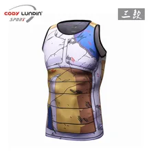 Стиль мужские спортивные колготки для фитнеса компрессионная одежда для пробежки с принтом Быстросохнущий жилет настраиваемый A034