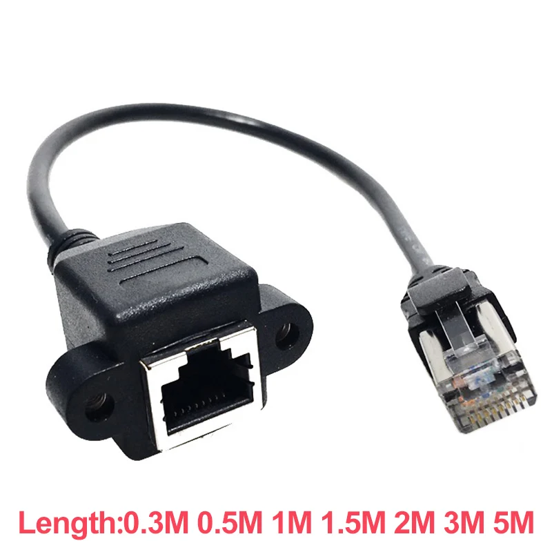 OULLX RJ45 кабель штекер гнездо винтовая панель крепление Сеть Ethernet LAN 8 контактный