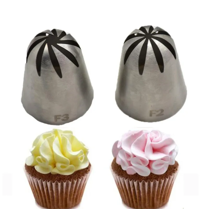 Large Cream Russian Nozzle Pastry Stainless Steel Icing Piping Tips Cupcake Cakes Decorating Baking tools Flower Pastry Tips 1PC