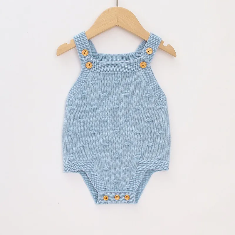 Summer Infant Baby Girls Sleeveless Rompers Kids Boys Solid Bodysuit Jumpsuit Newborn Clothes