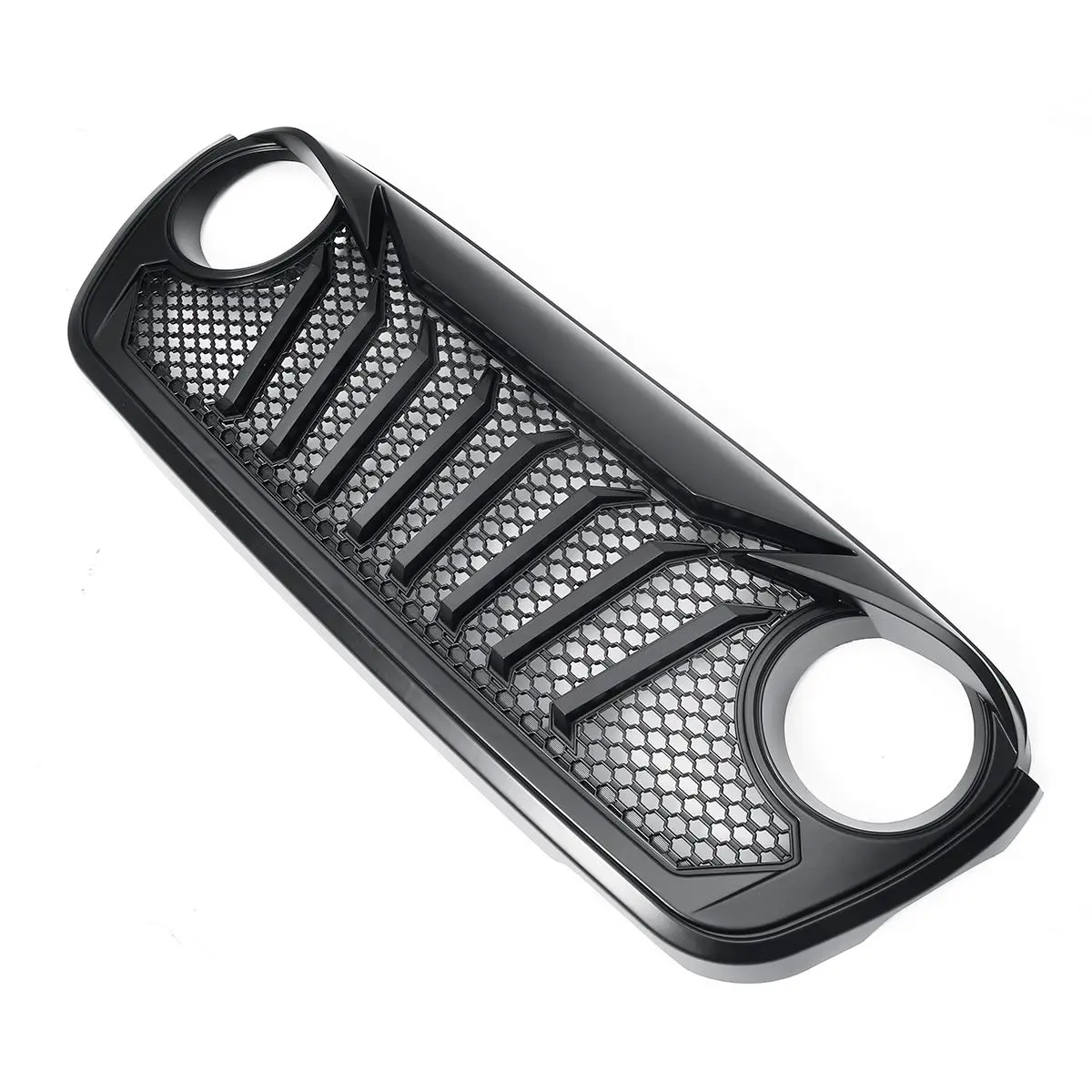 Front intake Grid Black Overlay Grill Grille for Jeep for Wrangler JL Vertical Stripe Look ABS Grille Auto Accessories