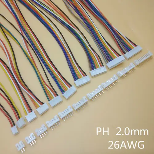 10Sets SH1.0 JST1.25 ZH1.5 PH2.0 XH2.54 Connector Female+Male 2/3/4/5/6/7/8/9/10P Plug With Cable 10/20/30cm - Image 3