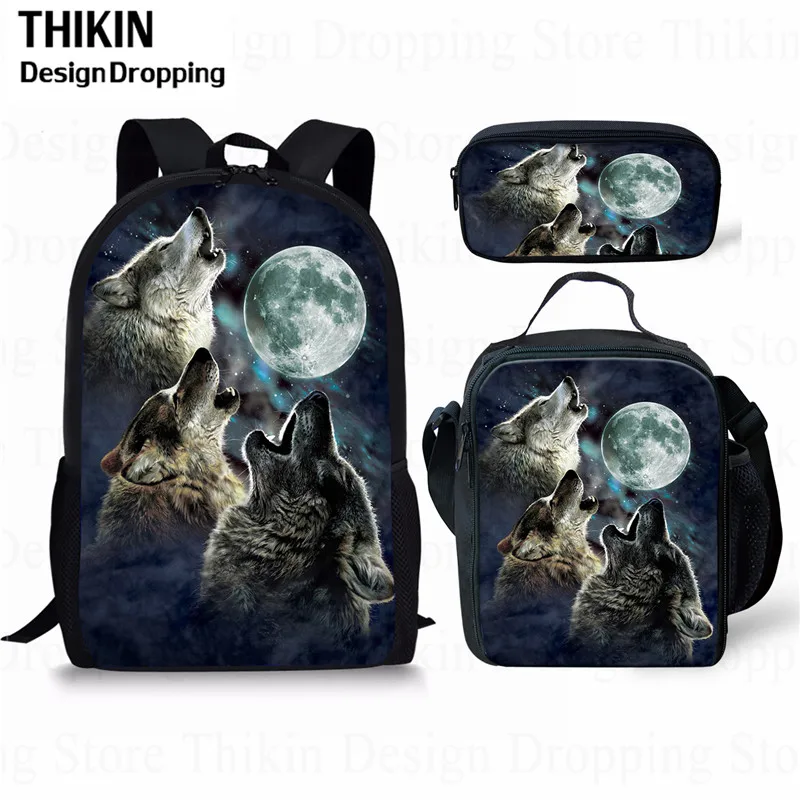 THIKN 3 шт школьная сумка набор Galaxy/Unicorn школьный рюкзак для подростков мальчиков девочек Студенческая дорожная сумка для книг школьные сумки для подарков - Цвет: as picture