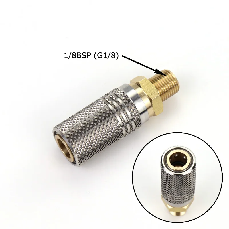 

New Extended PCP Air Charging Quick Release Adapter Socket 1/8BSP (G1/8)