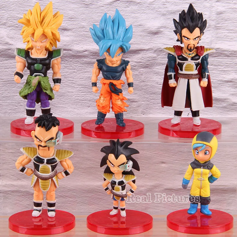 6 шт./компл. Dragon Ball Супер 20th юбилей ПВХ Коллекционная Фигурка Broly Paragus Gogeta Bulma Vegeta аниме WCF модель игрушки