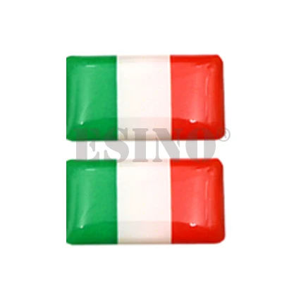 For Italy 2 x дизайн, 3D Декоративные наклейки для автомобиля, наклейки для автомобиля, наклейки для стайлинга автомобилей, эмблемы на заказ, наклейка на двигатель для национальных флагов - Название цвета: For Italy