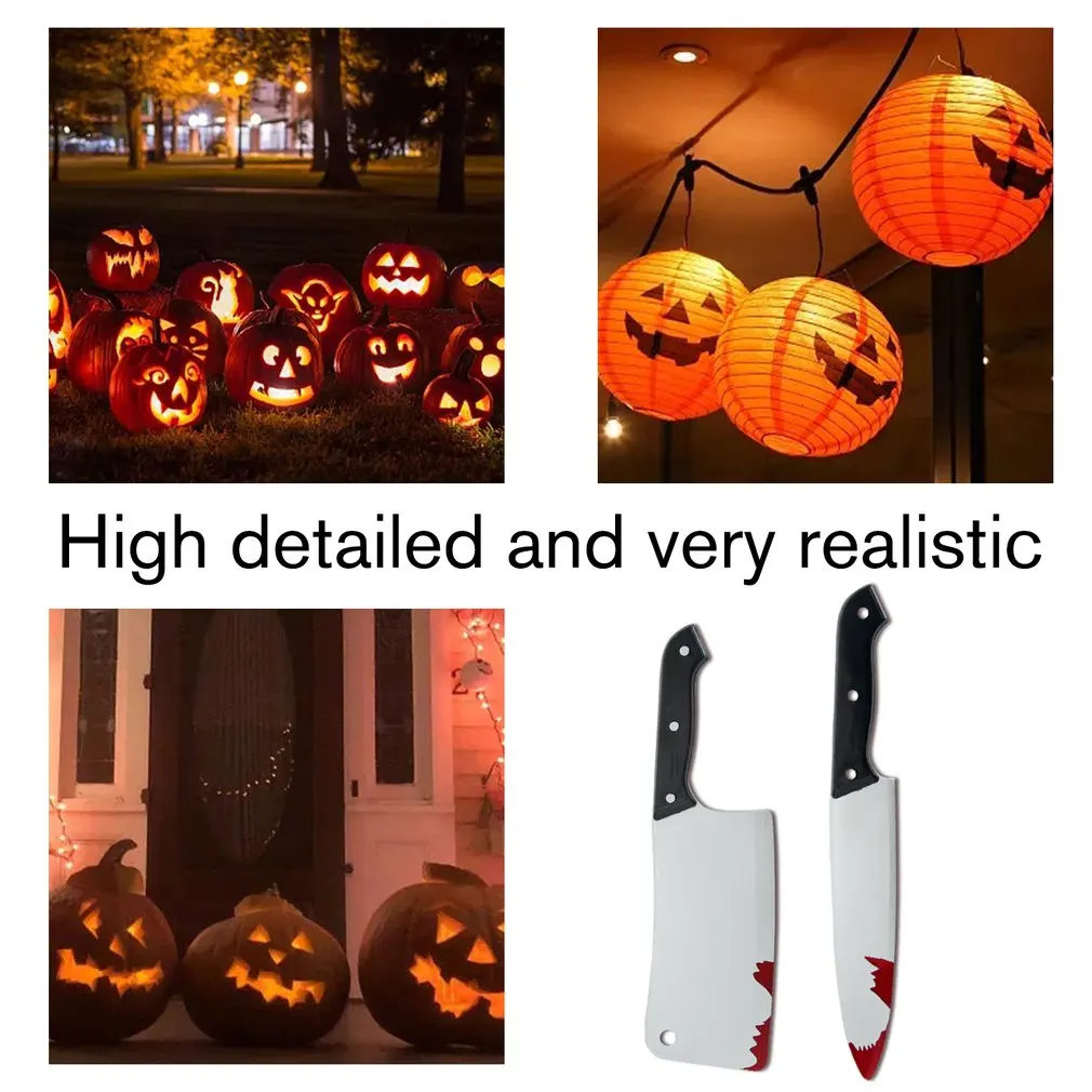 Украшение на Хэллоуин пластиковая поддельная кровавая опора оружие нож косплей