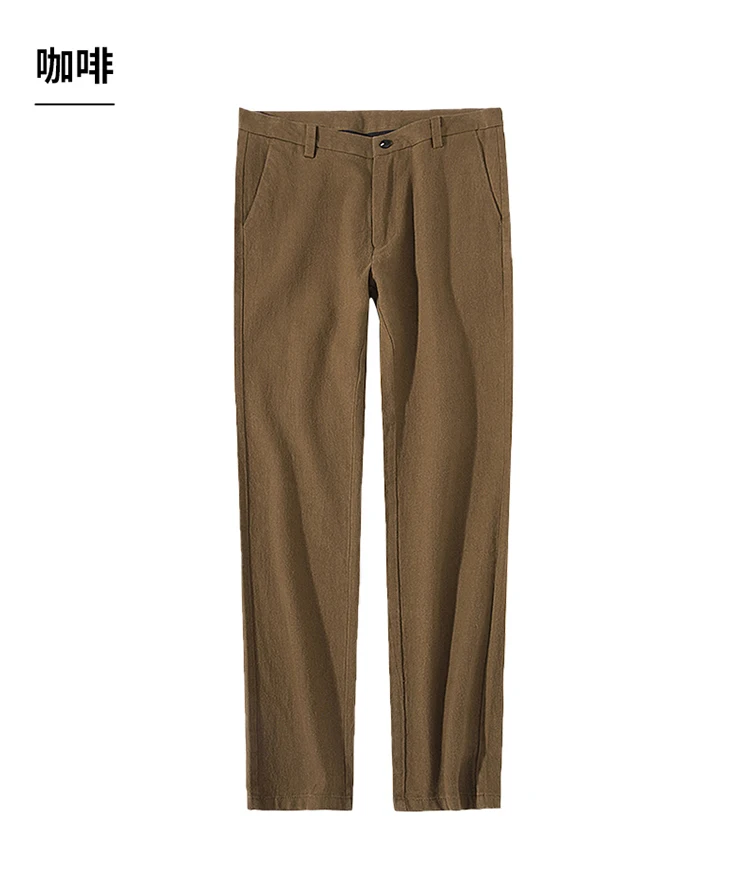 Осень классические высококачественные мужские повседневные брюки однотонные мужские прямые брюки деловые прямые брюки плюс размер 40 A037-K8633