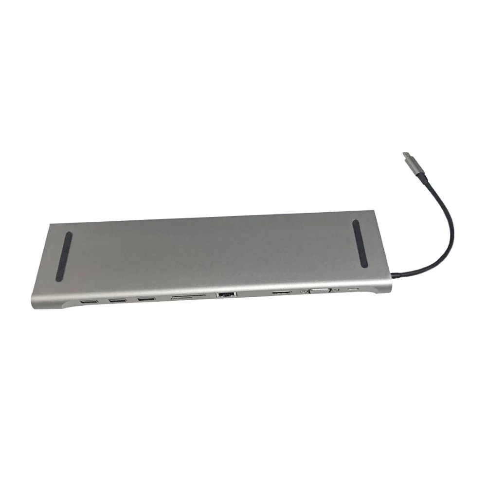 10 в 1 тип-c к 4K HDMI RJ45 USB 3,0 VGA 3,5 мм аудио порт концентратор адаптер док-станция