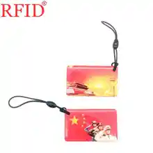 UID S50 1K 13,56 Mhz сменный записываемый брелок для ключей RFID, водостойкий брелок, жетон, бирка, карта контроля доступа 1