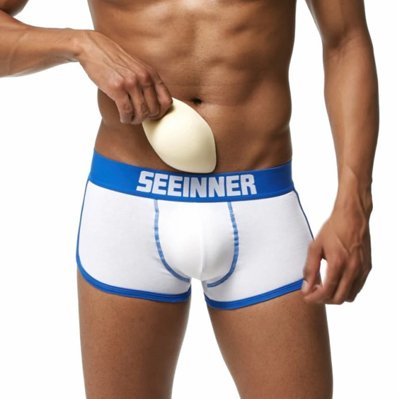 propietario congestión santo Ropa interior Sexy gay para hombres, Bóxer con relleno a la moda, realce de  nalgas y Copa de pene|Calzoncillos| - AliExpress