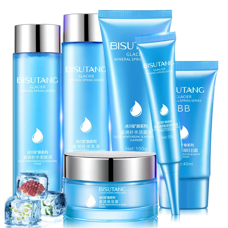 

Su Tong Bi Glacier Mineral Moisture And Water Moisturizing 6 Pieces Skin Care Set Oil-control Cosmetics Set Manufacturers