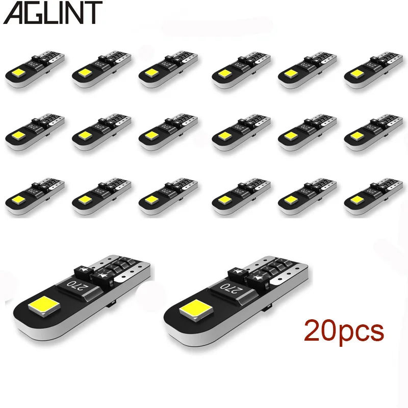 AGLINT 20 шт. T10 194 168 5W5 светодиодный светильник CANBUS без OBC автомобильный Купол Карта