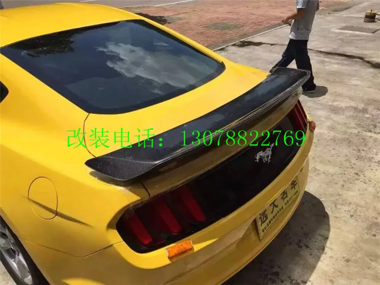 Подходит для FORD MUSTANG- модифицированный Карбон волокно заднего крыла спойлер крыло