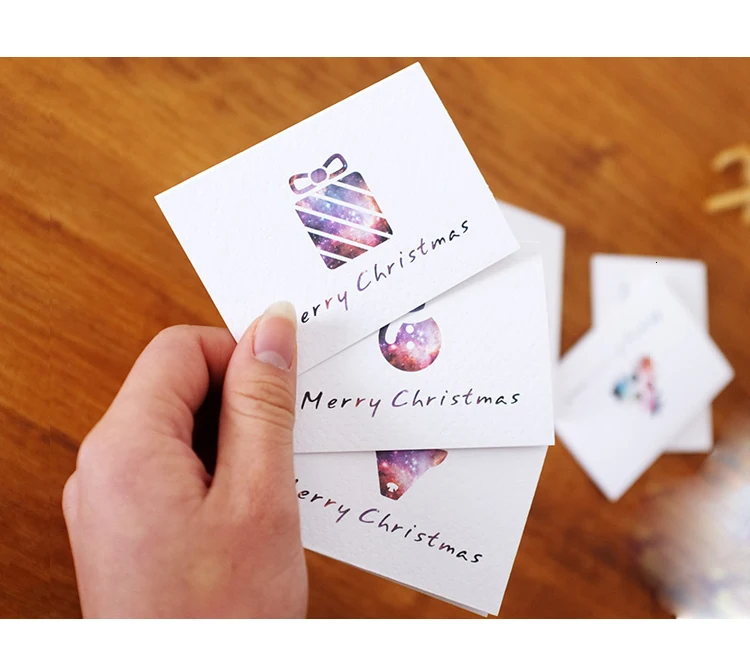 1 шт Счастливого Рождества красочные туманности x-рождество счастливого Нового года бумажные поздравительные открытки праздничные Пригласительные открытки вечерние принадлежности