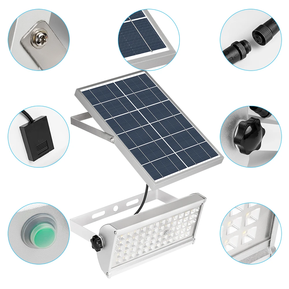 12W/6W 1500lm Solar Lights Outdoor Garden Waterproof Lamp Lighting 65 leds 2 Modes With Remote Control Motion Sensor Light